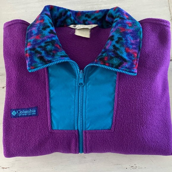 Columbia Other - Vintage 90’s Columbia Aztec Purple Fleece Full Zip. Size Large